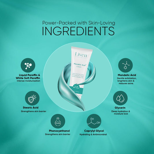 Anti Acne Cream (Mandelic Acid 7%) - Liven Skincare