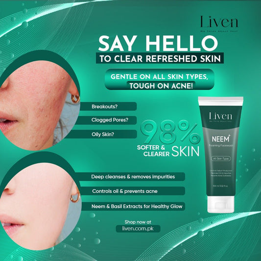 Neem Foaming Facewash - Liven Skincare