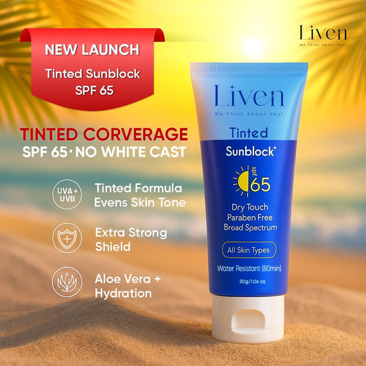 Tinted Sunblock Cream SPF 65 - Liven Skincare
