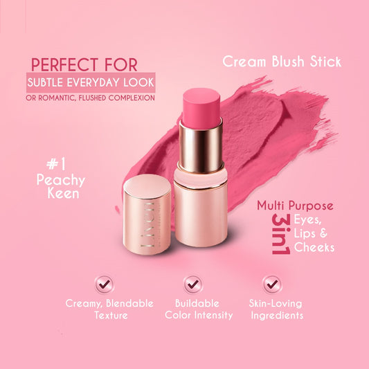 Liven Cream Blush Stick - #1 Peachy Keen