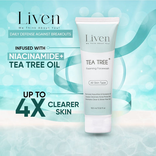 Tea Tree Foaming Facewash - Liven Skincare